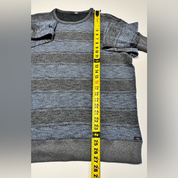 Faherty Men’s Sweater Size XLG Blue/Gray Stripe - Picture 6 of 6